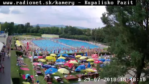 Basen Pažiť: widok z kamery