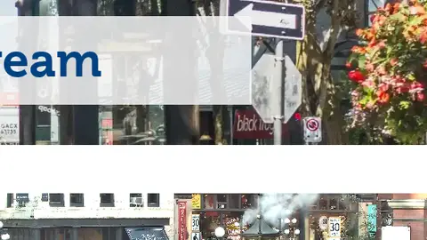 Gastown Steam Clock: widok z kamery