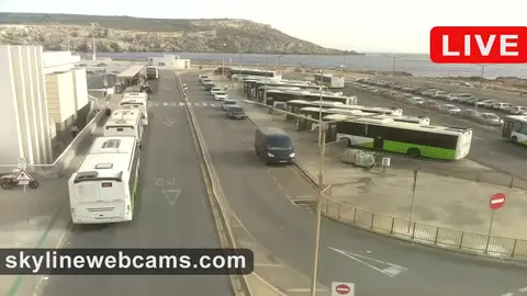Terminal autobusowy: widok z kamery
