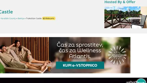 Zamek Trakošćan I: widok z kamery